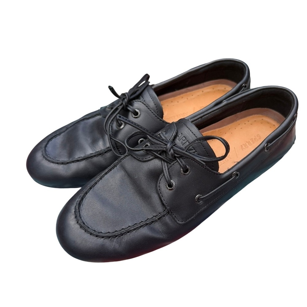 Sperry x Aritzia $120 Women's Slim Boat Shoe Flat Heel in Black Sz 8